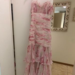 Long length prom dress pink